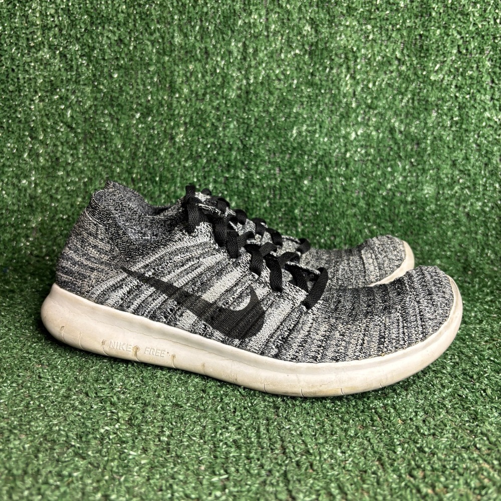 Nike Free‎ RN Flyknit 831070-100 Running Athletic Gym Sneaker Oreo Womens Size 6